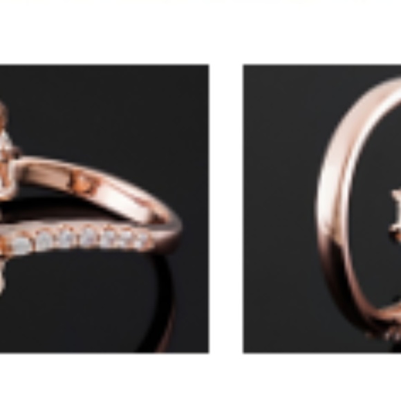 18k Rose Gold over Sterling Eterno Ring SZ11 - Picture 2 of 2